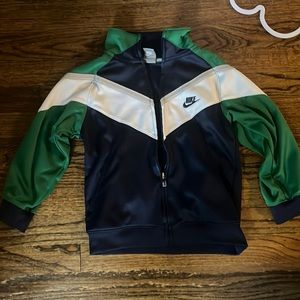 Nike zip up. Navy green white